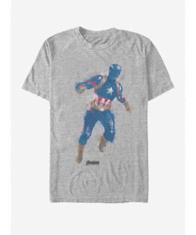 Marvel Avengers: Endgame Captain America Paint T-Shirt $10.04 T-Shirts