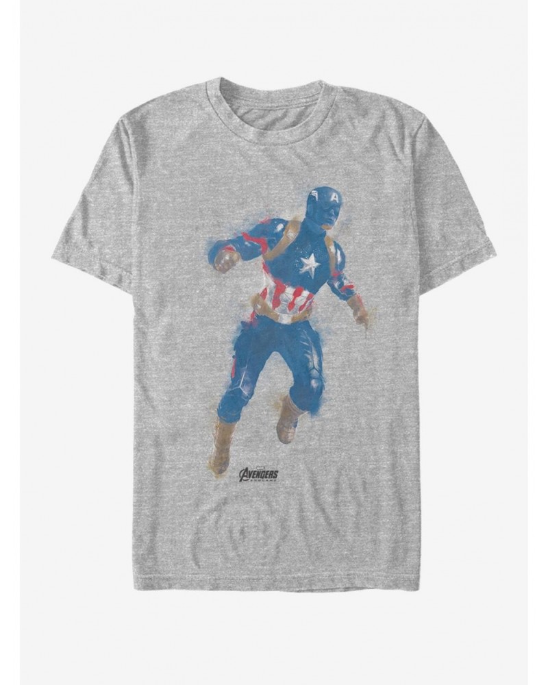 Marvel Avengers: Endgame Captain America Paint T-Shirt $10.04 T-Shirts