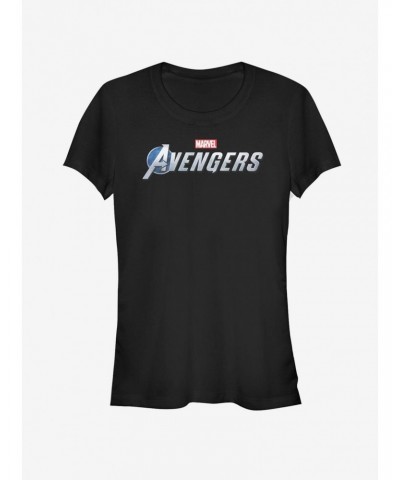 Marvel Avengers Game Brick Logo Girls T-Shirt $8.72 T-Shirts