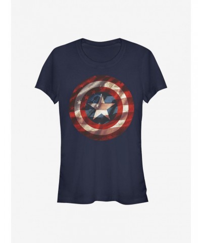 Marvel Captain America Flag Shield Girls T-Shirt $9.46 T-Shirts
