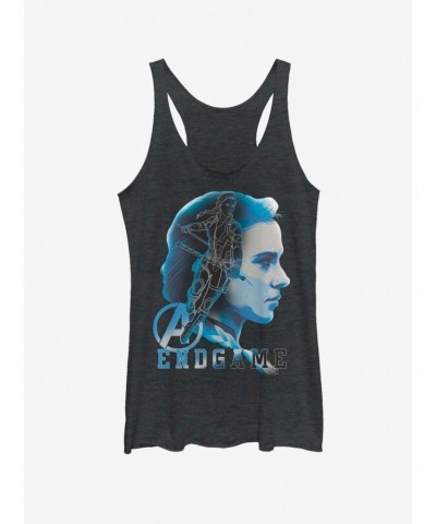 Marvel Avengers Endgame Black Widow Endgame Silhouette Girls Tank $7.77 Tanks