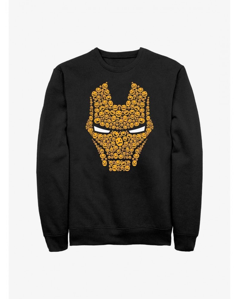 Marvel Iron Man Pumpkin Face Sweatshirt $11.44 Sweatshirts
