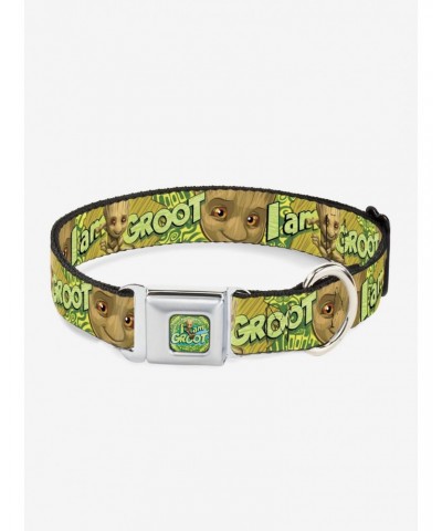 Marvel Baby Groot Pose Face I Am Groot Dog Collar Seatbelt Buckle $8.93 Buckles