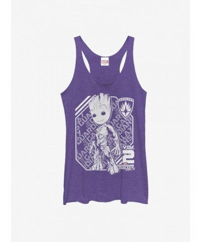 Guardians Of The Galaxy Guardians of Galaxy Vol. 2 Groot Athletic Girls Tanks $10.10 Tanks