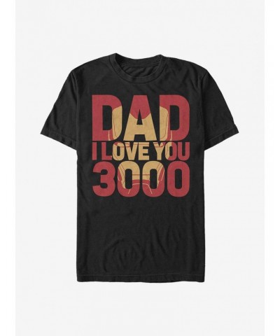 Marvel Iron Man Dad Love You 3000 T-Shirt $10.52 T-Shirts