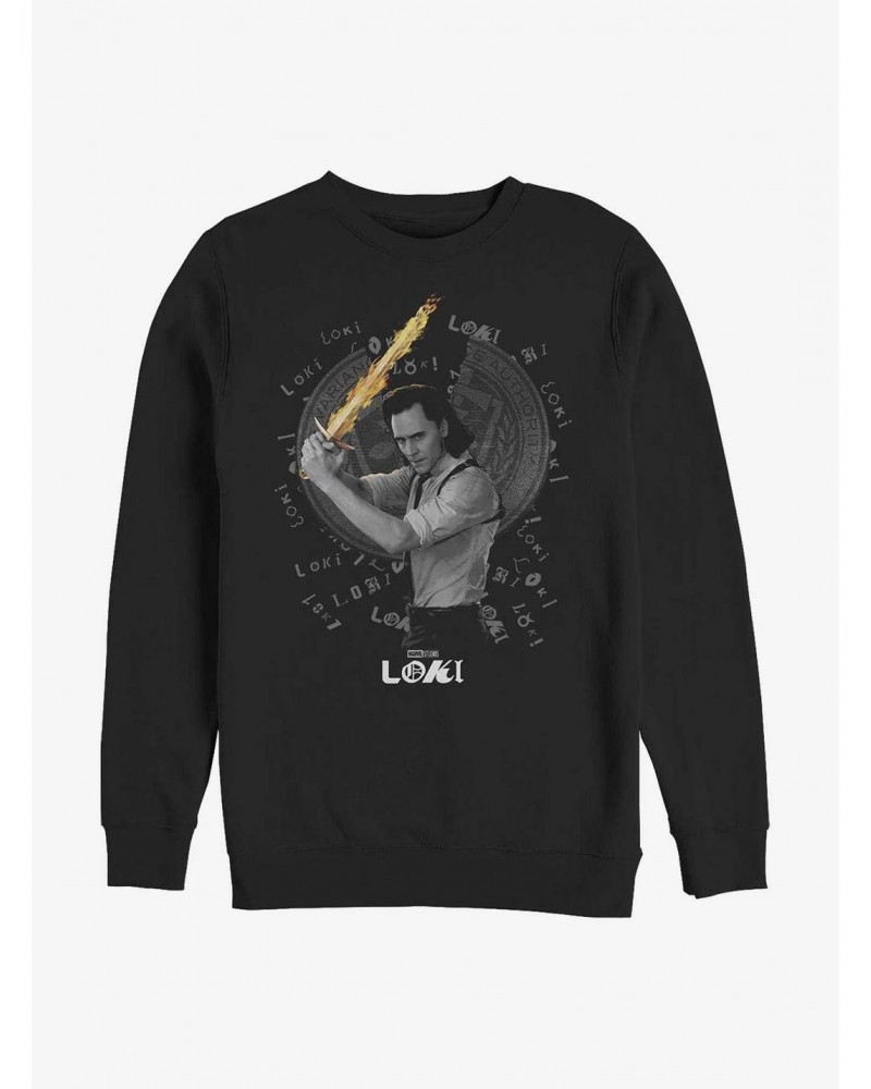 Marvel Loki Laevateinn Sword Sweatshirt $12.92 Sweatshirts