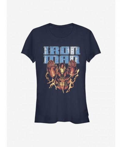 Marvel Iron Man Iron Man Girls T-Shirt $8.22 T-Shirts