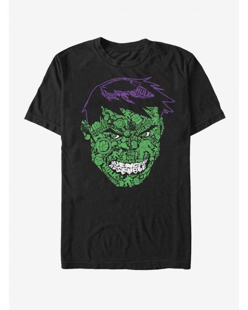Marvel Hulk HulkFace Icons T-Shirt $8.37 T-Shirts