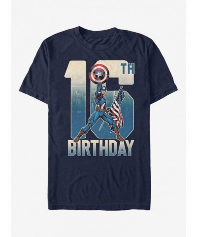 Marvel Captain America 16th Birthday T-Shirt $8.13 T-Shirts