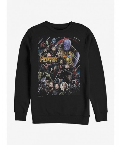 Marvel Avengers Infinity War Avengers Poster Sweatshirt $16.24 Sweatshirts