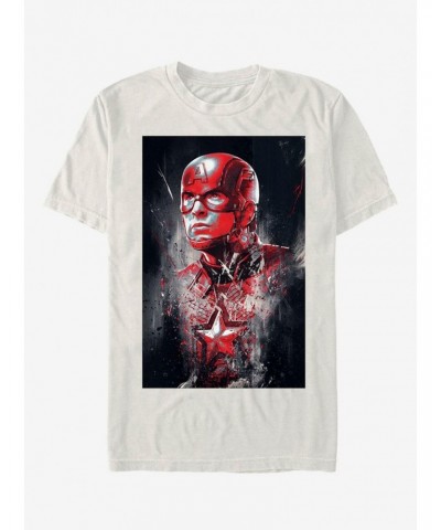 Marvel Avengers: Endgame Captain America Painted T-Shirt $9.32 T-Shirts