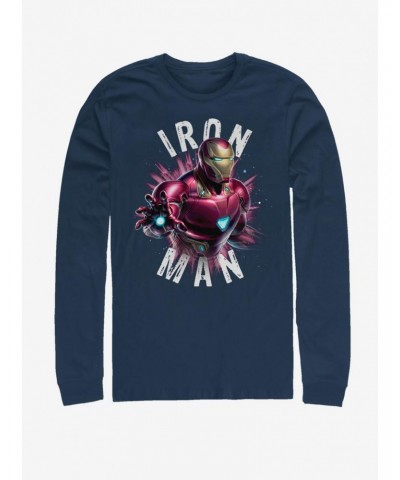 Marvel Avengers: Endgame Iron Man Burst Long-Sleeve T-Shirt $13.16 T-Shirts