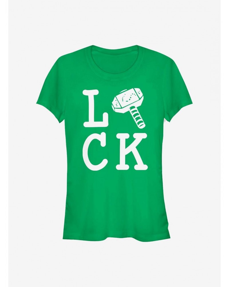 Marvel Thor God Of Luck Girls T-Shirt $10.96 T-Shirts