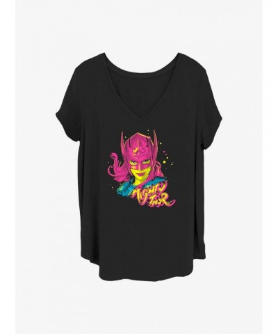 Marvel Thor: Love and Thunder Pop Art Mighty Thor Girls T-Shirt Plus Size $9.83 T-Shirts