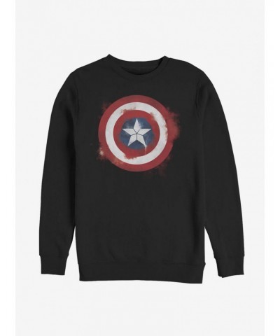 Marvel Captain America Spray Logo Sweatshirt $18.45 Sweatshirts