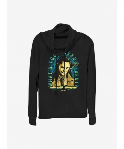 Marvel Loki What's Your Nexus Event? Frame Cowlneck Long-Sleeve Girls Top $17.96 Tops
