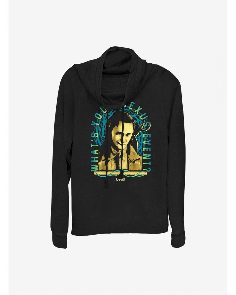 Marvel Loki What's Your Nexus Event? Frame Cowlneck Long-Sleeve Girls Top $17.96 Tops