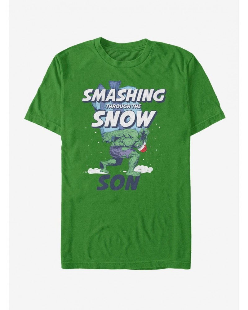 Marvel Hulk Smashing Snow Son T-Shirt $9.08 T-Shirts