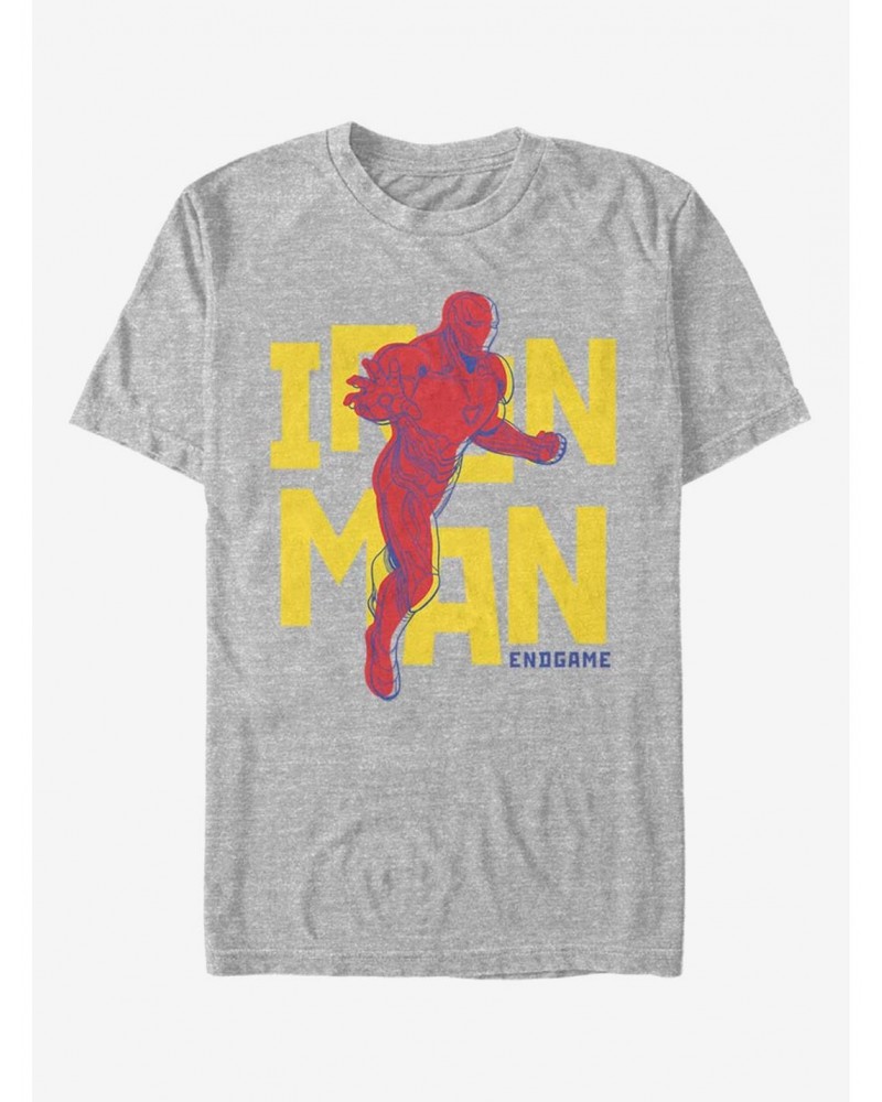 Marvel Iron Man Text Pop Iron T-Shirt $11.23 T-Shirts