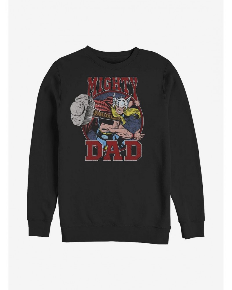 Marvel Thor Mighty Dad Crew Sweatshirt $17.71 Sweatshirts