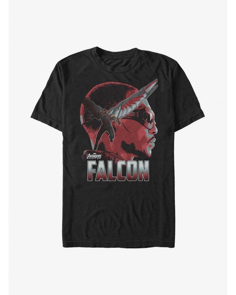 Marvel The Avengers Falcon Silhouette T-Shirt $8.13 T-Shirts