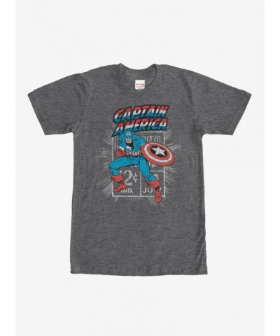 Marvel Captain America Comic Book Cent T-Shirt $8.37 T-Shirts