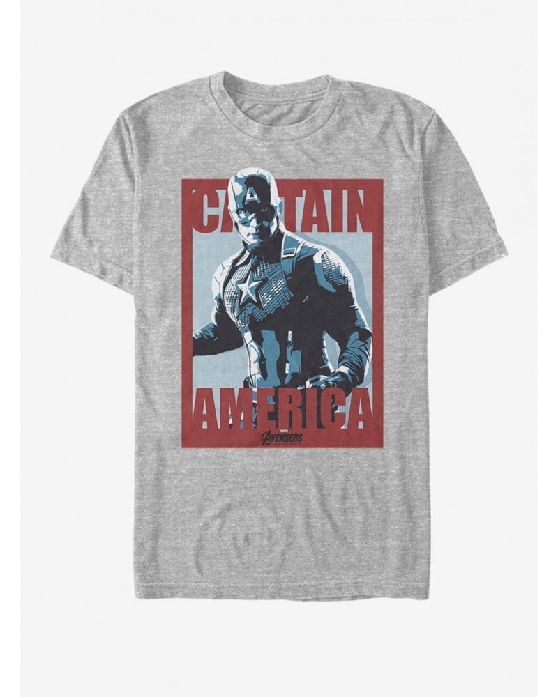 Marvel Avengers: Endgame Captain America Poster T-Shirt $7.65 T-Shirts