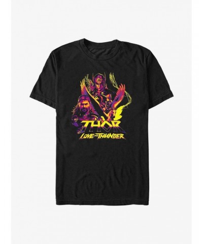 Marvel Thor: Love And Thunder Character Pyramid T-Shirt $11.23 T-Shirts
