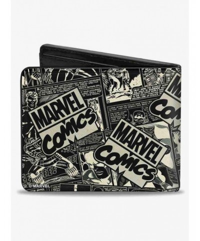 Marvel 5 Avengers Action Marvel Comics Logo Comic Scenes Full Color Bifold Wallet $7.11 Wallets