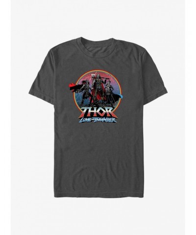 Marvel Thor: Love And Thunder Asgardians Circle Badge T-Shirt $7.89 T-Shirts
