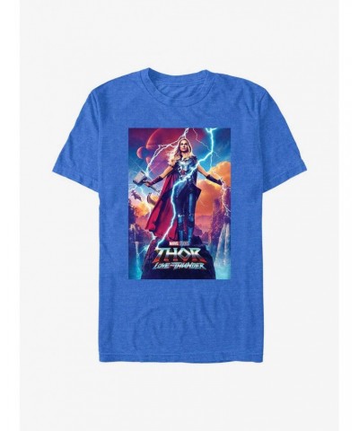 Marvel Thor: Love and Thunder Mighty Thor Movie Poster T-Shirt $10.76 T-Shirts