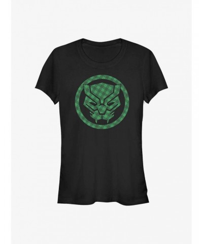 Marvel Avengers Lucky Black Panther Badge Girls T-Shirt $12.45 T-Shirts