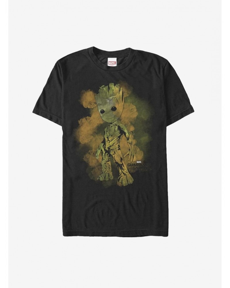 Marvel Guardians of Galaxy Vol. 2 Groot Smudge T-Shirt $7.17 T-Shirts