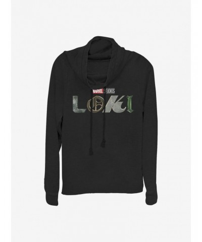Marvel Loki Logo Cowlneck Long-Sleeve Girls Top $18.41 Tops