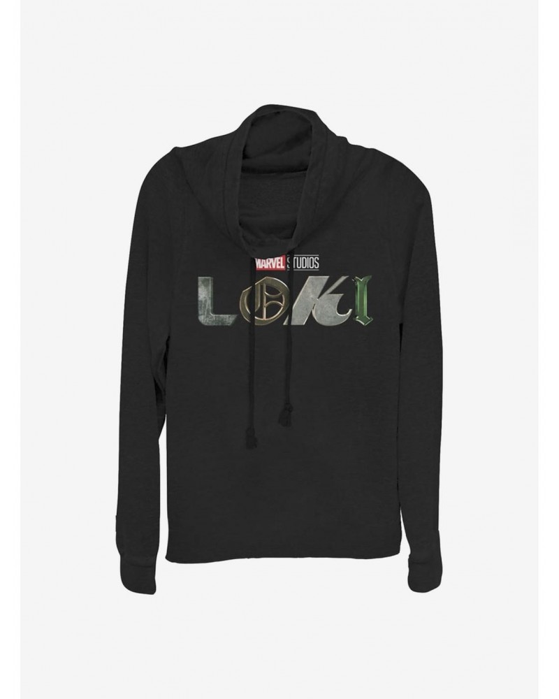 Marvel Loki Logo Cowlneck Long-Sleeve Girls Top $18.41 Tops