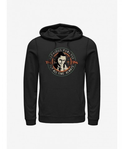 Marvel Loki Glorious Purpose For All Time Hoodie $22.45 Hoodies