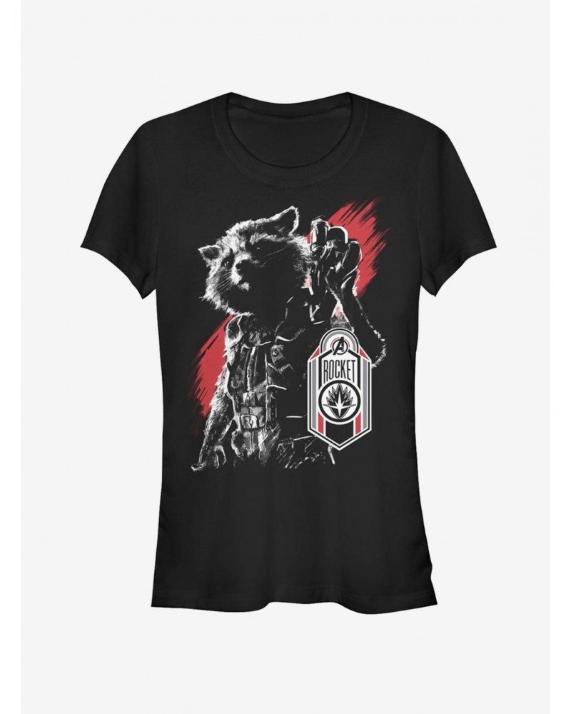 Marvel Avengers Endgame Rocket Tag Girls T-Shirt $11.45 T-Shirts