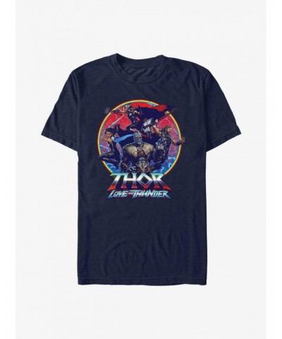 Marvel Thor: Love And Thunder Group Emblem T-Shirt $7.41 T-Shirts