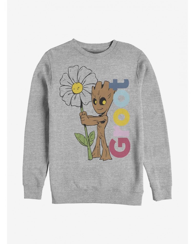 Marvel Guardians Of The Galaxy Groot Daisy Sweatshirt $15.50 Sweatshirts