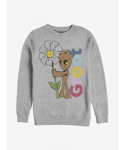 Marvel Guardians Of The Galaxy Groot Daisy Sweatshirt $15.50 Sweatshirts