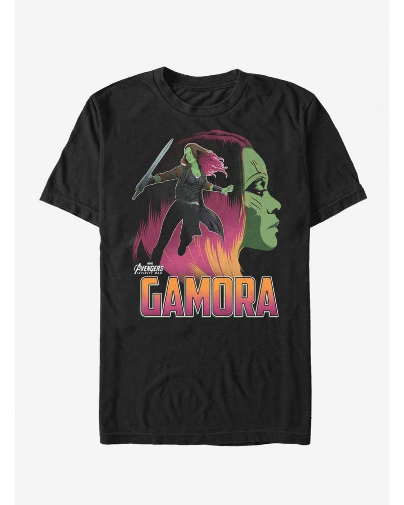 Marvel Avengers: Infinity War Gamora Portrait T-Shirt $9.56 T-Shirts