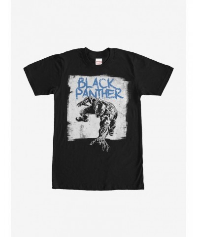 Marvel Black Panther Paint Print T-Shirt $11.95 T-Shirts