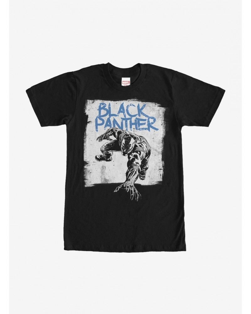 Marvel Black Panther Paint Print T-Shirt $11.95 T-Shirts