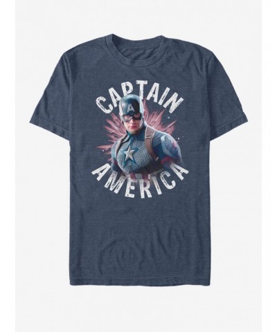 Marvel Avengers: Endgame Captain America Burst T-Shirt $8.37 T-Shirts