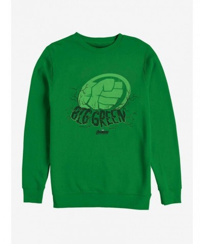 Marvel Avengers: Endgame Big Green Kelly Green Sweatshirt $14.76 Sweatshirts