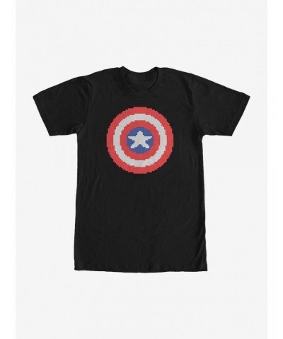 Marvel Captain America Pixelated Shield T-Shirt $7.17 T-Shirts