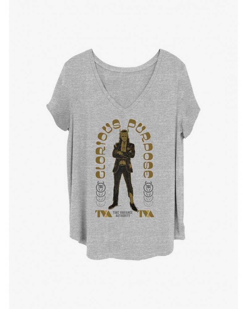 Marvel Loki Glorious Arch Girls T-Shirt Plus Size $10.12 T-Shirts