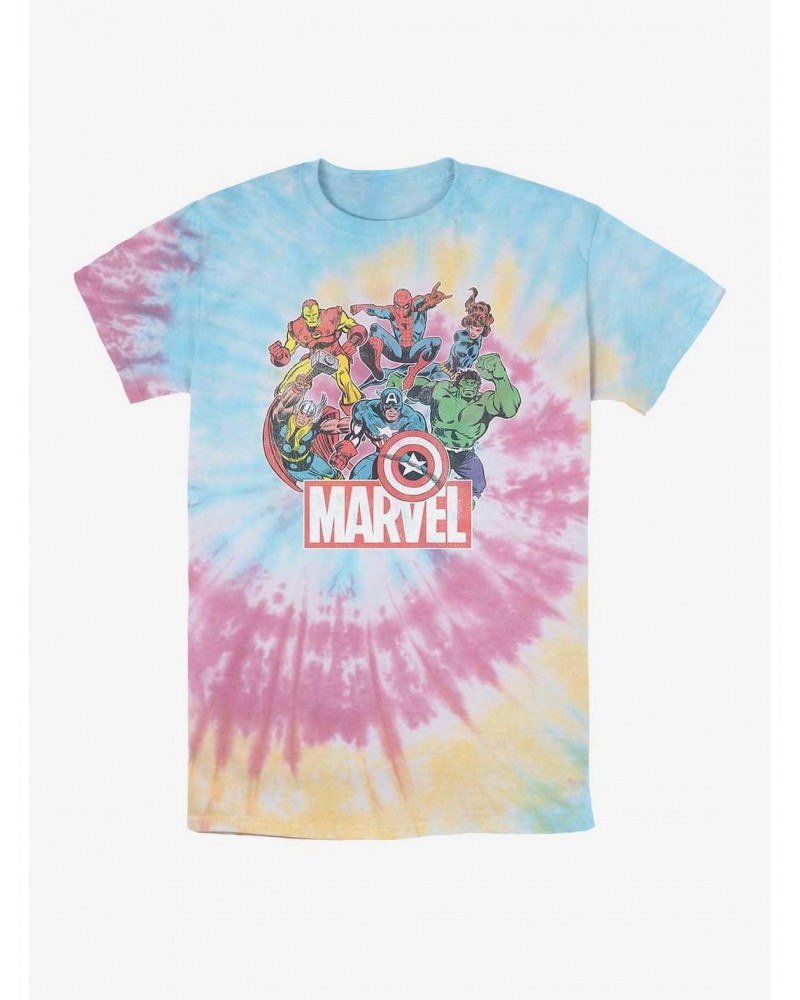 Marvel Avengers Heroes of Today Tie Dye T-Shirt $10.88 T-Shirts