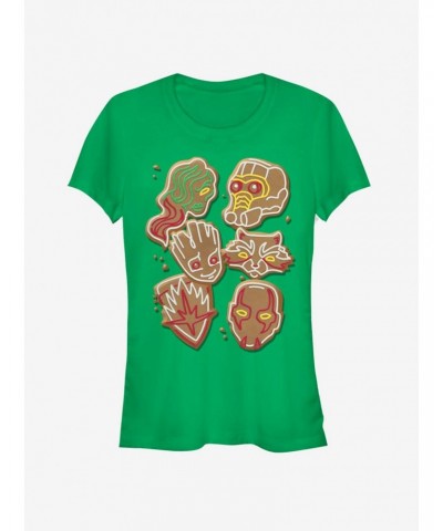 Marvel Guardians Of The Galaxy Christmas Cookies Girls T-Shirt $10.71 T-Shirts