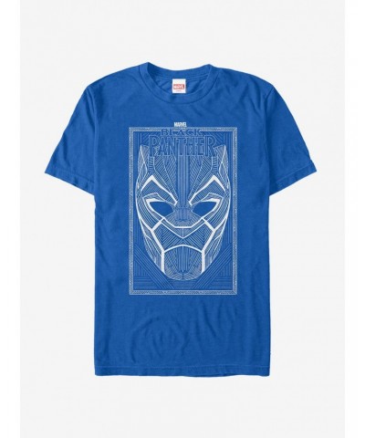 Marvel Black Panther 2018 Line Pattern T-Shirt $9.56 T-Shirts